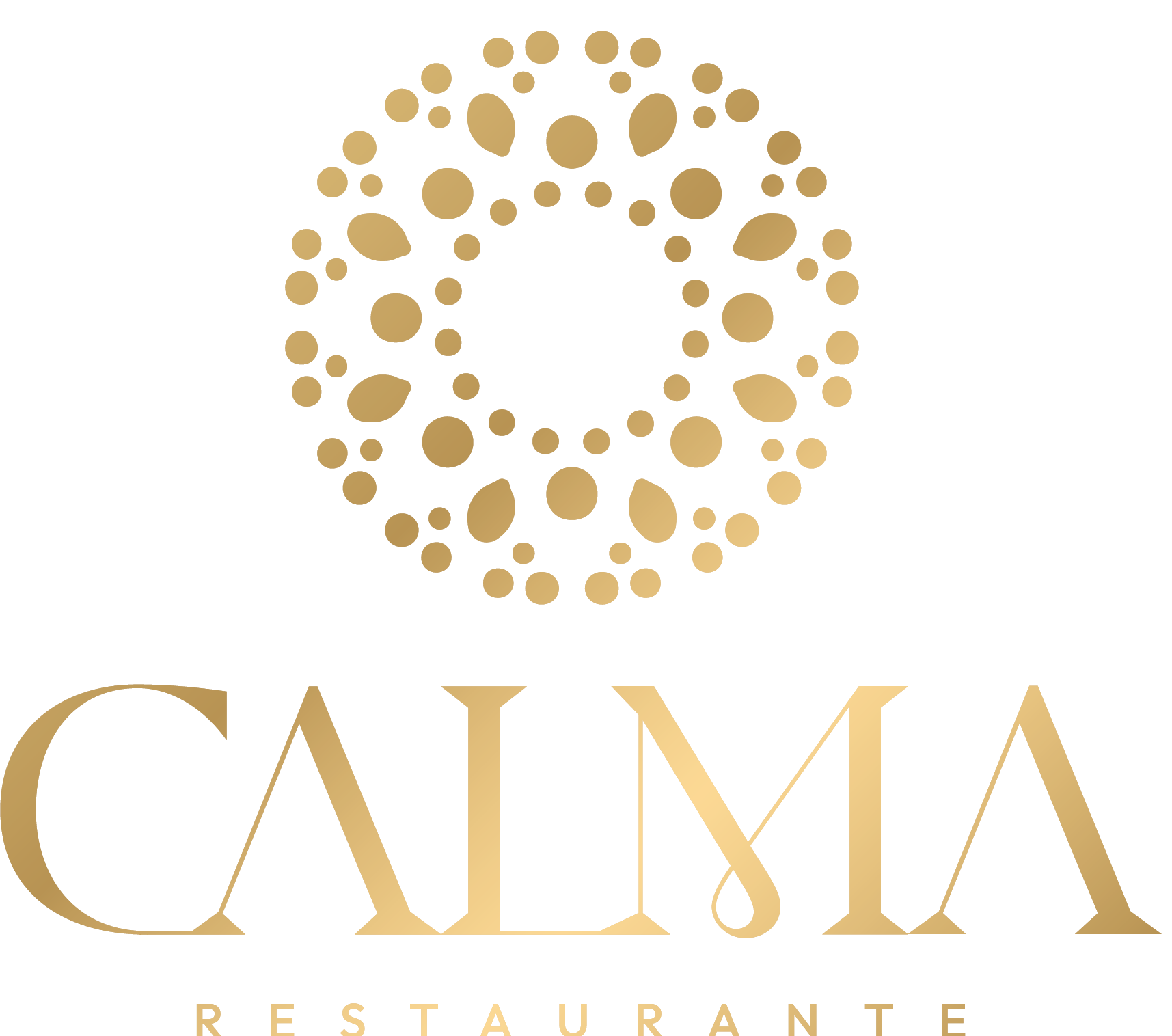 Logotipo Restaurante Calma Córdoba Dorado